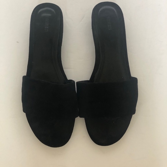 Forever 21 Faux Suede Slides - Picture 2 of 5